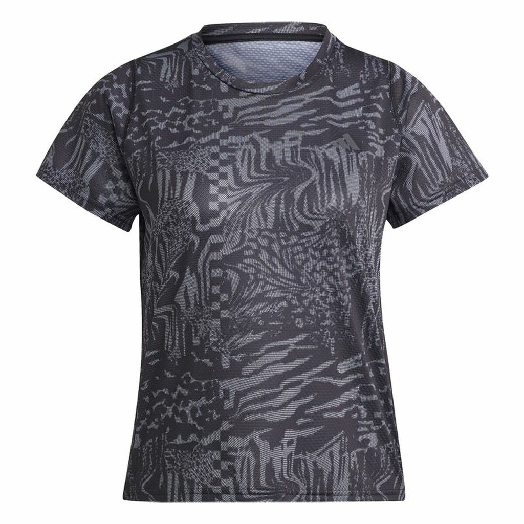Women’s Short Sleeve T-Shirt Adidas Ri 3B Aop Black-0