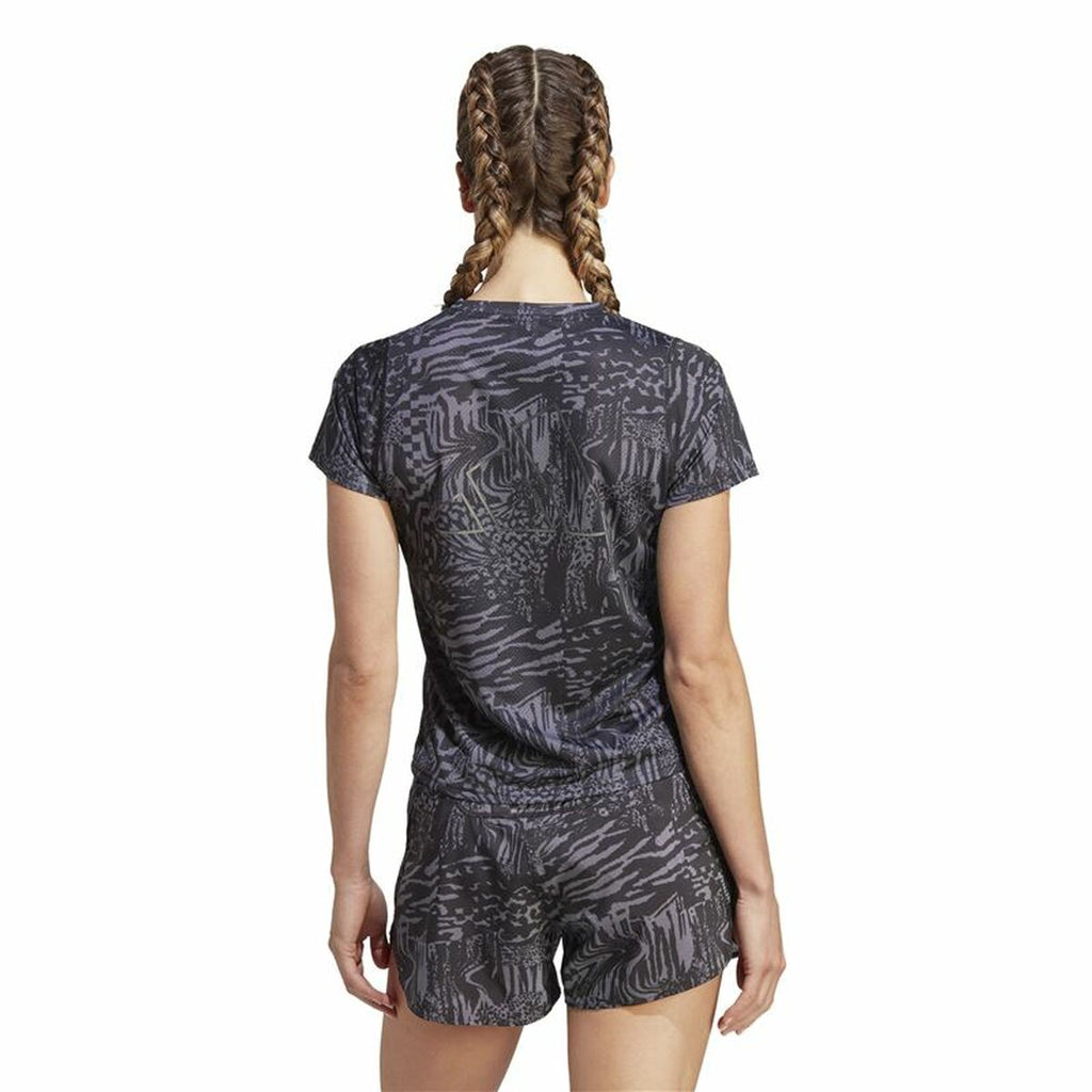 Women’s Short Sleeve T-Shirt Adidas Ri 3B Aop Black-5