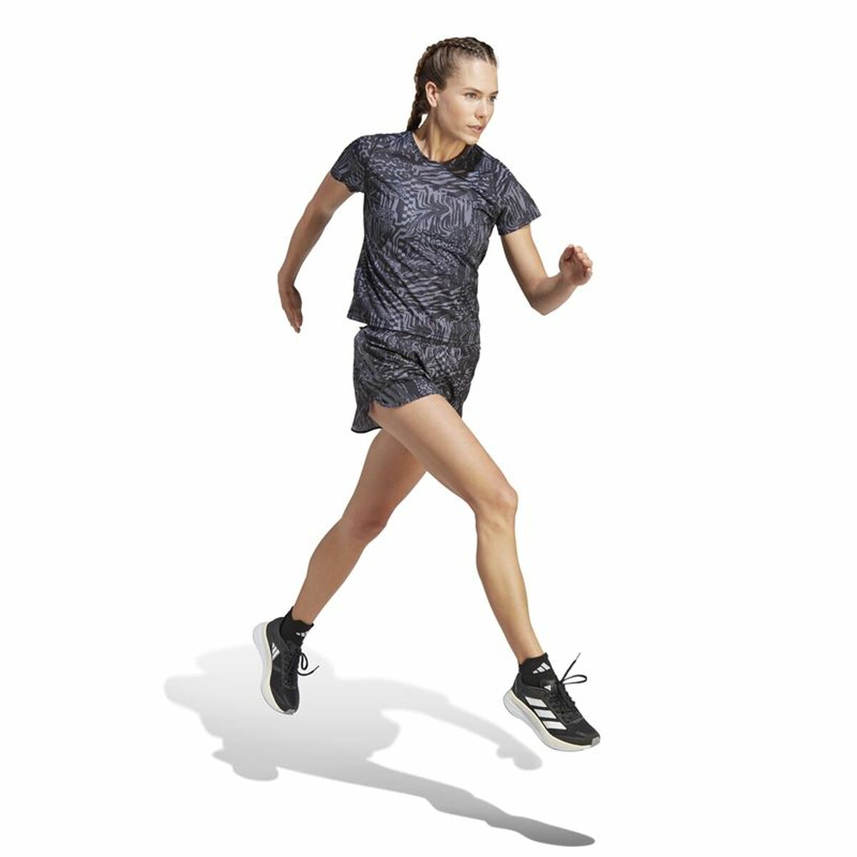Women’s Short Sleeve T-Shirt Adidas Ri 3B Aop Black-4