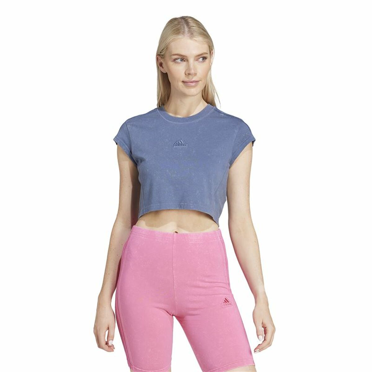 Women’s Short Sleeve T-Shirt Adidas All Szn (XS)-5