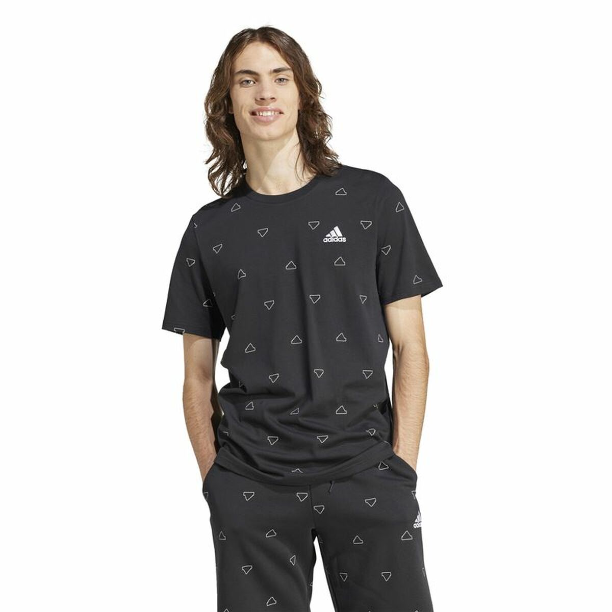 Men’s Short Sleeve T-Shirt Adidas Essentials Monogram M-5