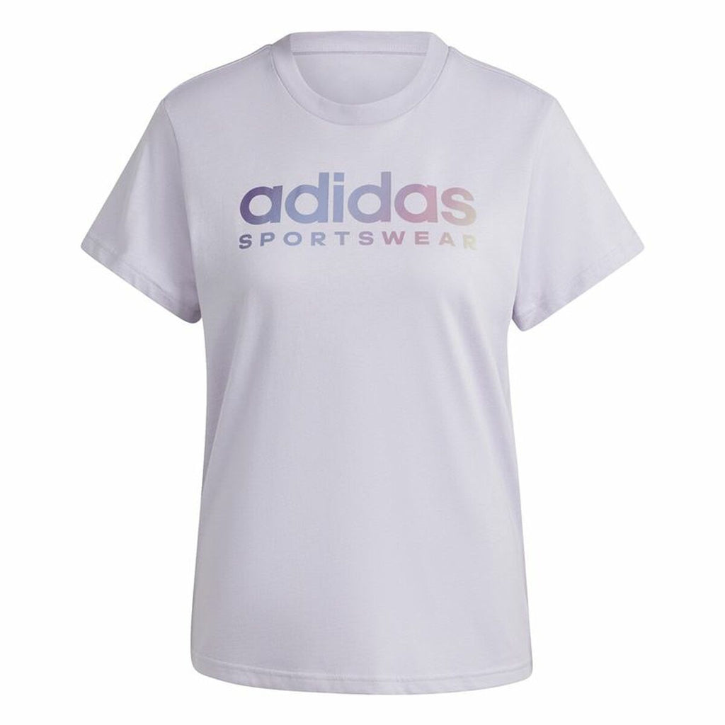 Women’s Short Sleeve T-Shirt Adidas Linear Spw Gt (XS)-0