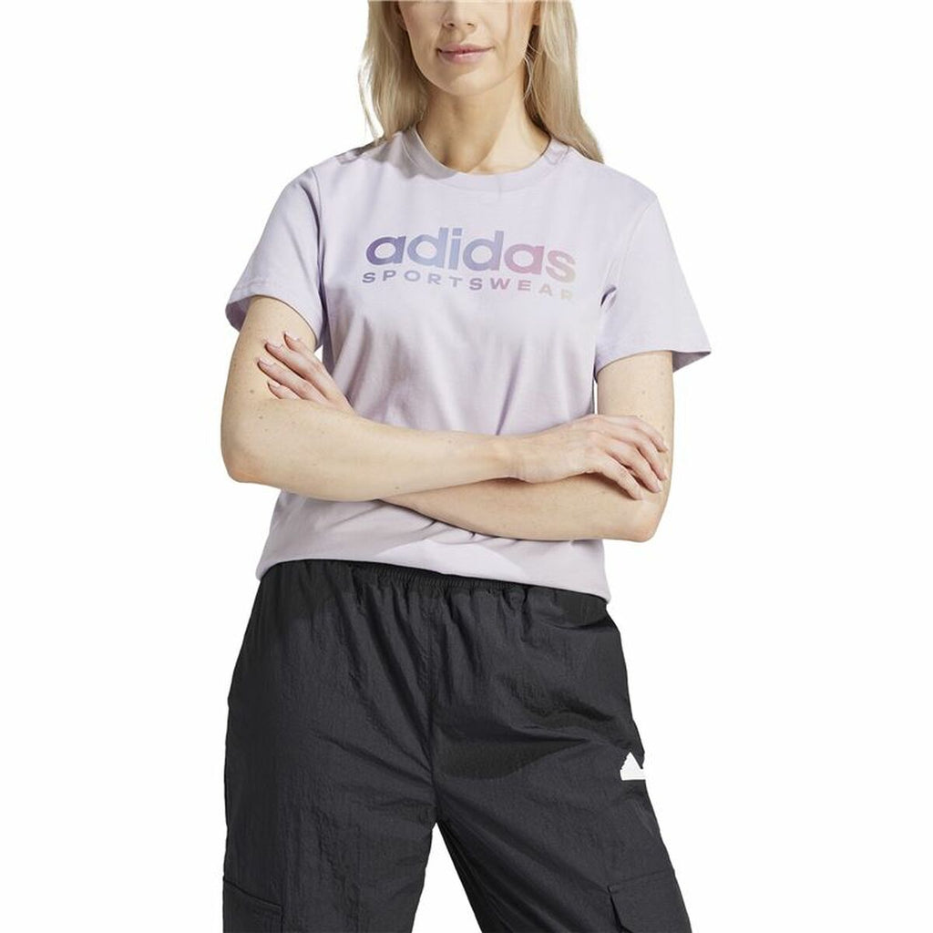 Women’s Short Sleeve T-Shirt Adidas Linear Spw Gt (XS)-5