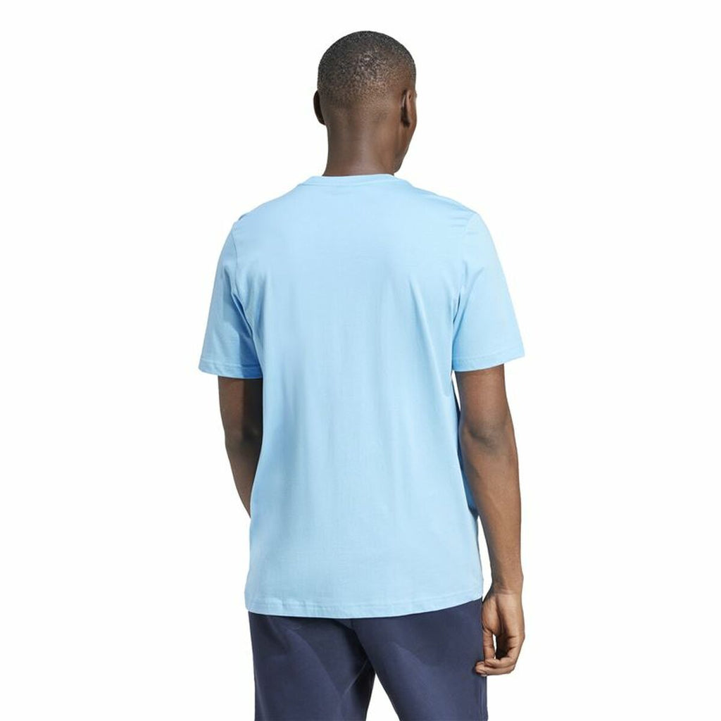 Men’s Short Sleeve T-Shirt Adidas Badge Of Sport Blue XL-3