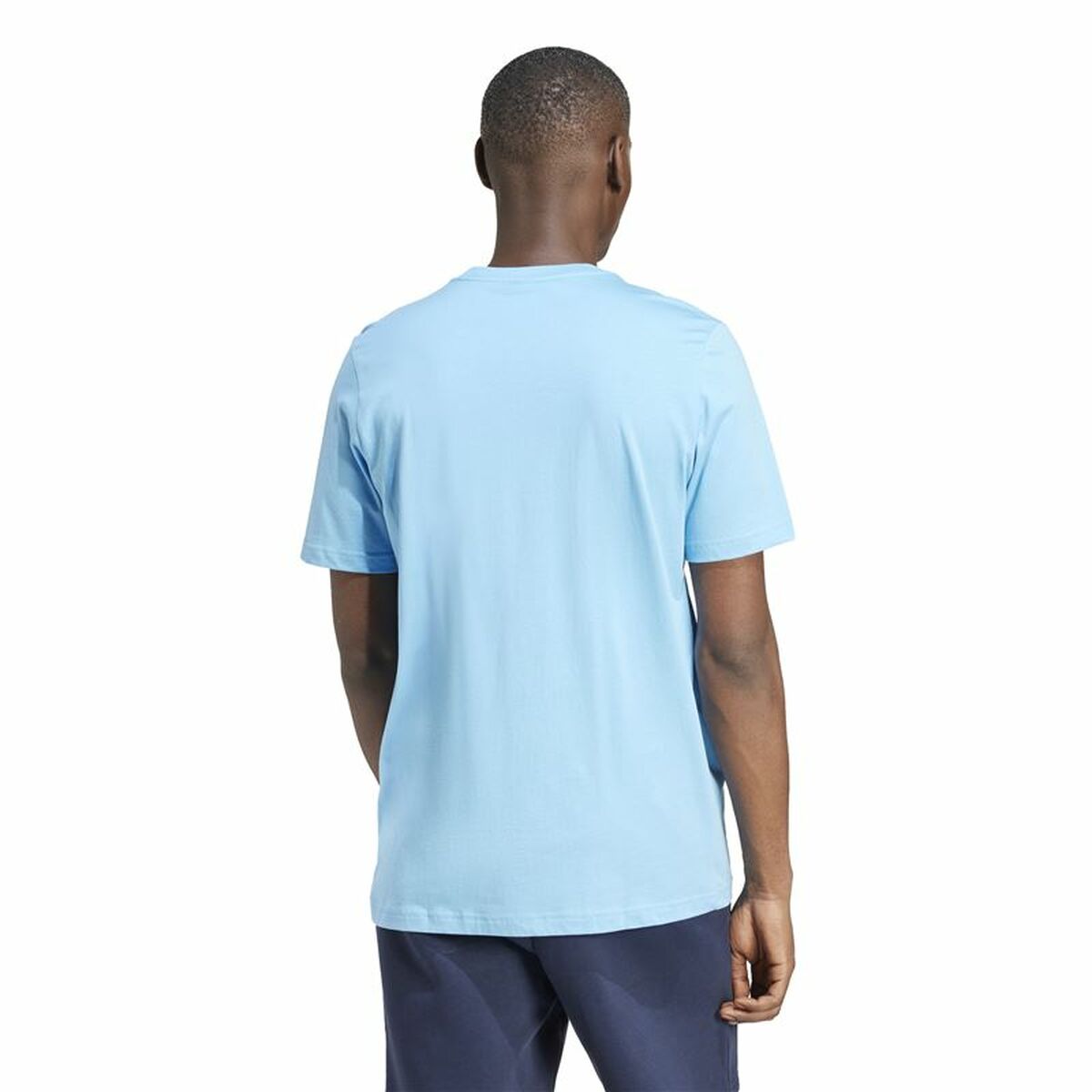 Men’s Short Sleeve T-Shirt Adidas Badge Of Sport Blue XL-3
