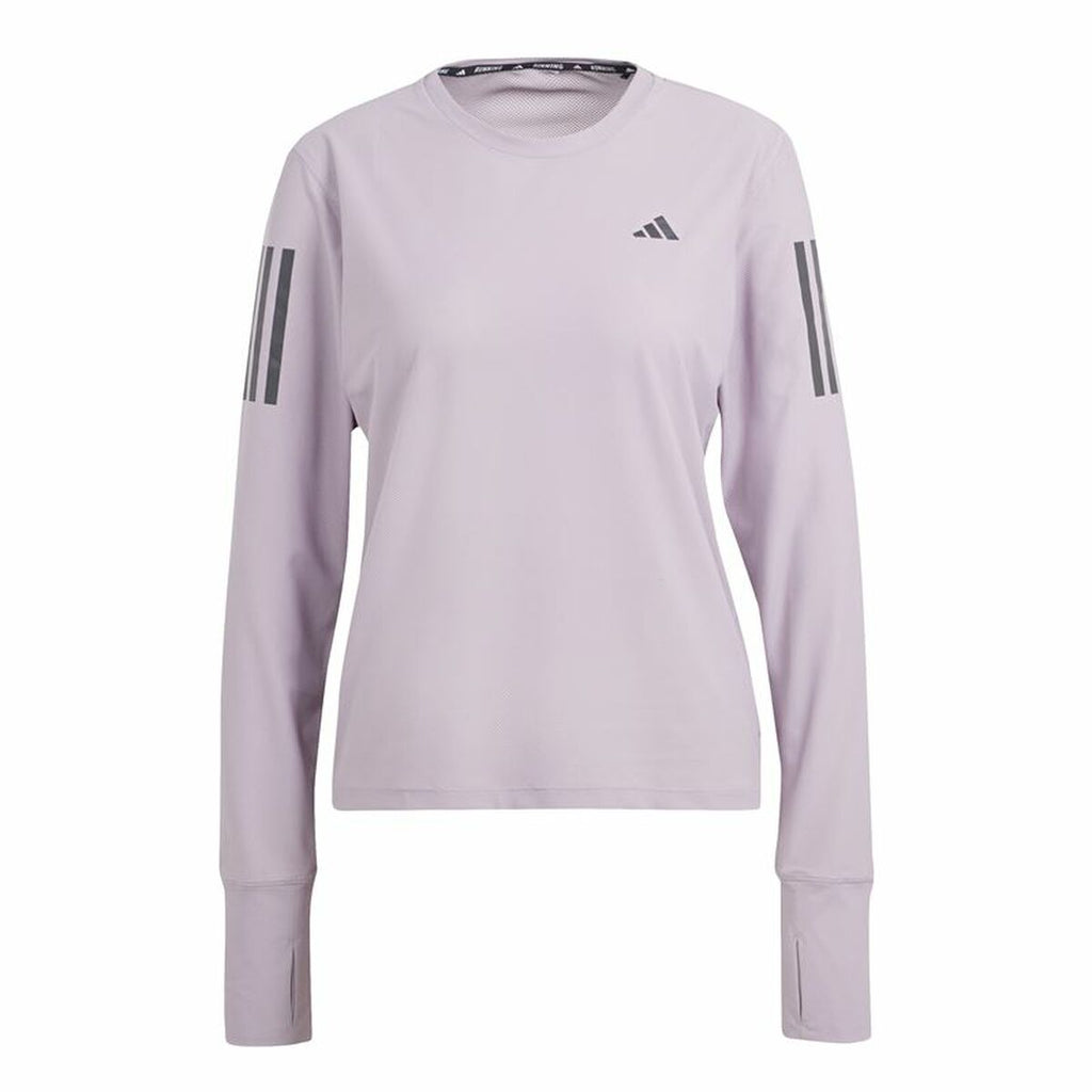 Women's long sleeve T-shirt Adidas Own the Run Purple-0