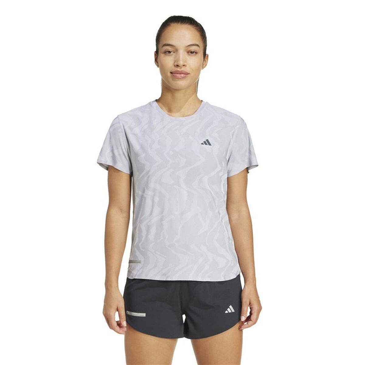 Women’s Short Sleeve T-Shirt Adidas Ultimate Engineered Running White-5