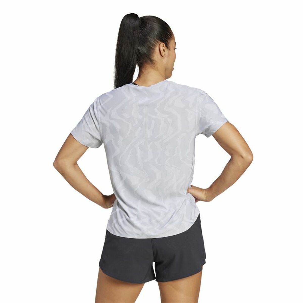 Women’s Short Sleeve T-Shirt Adidas Ultimate Engineered Running White-4