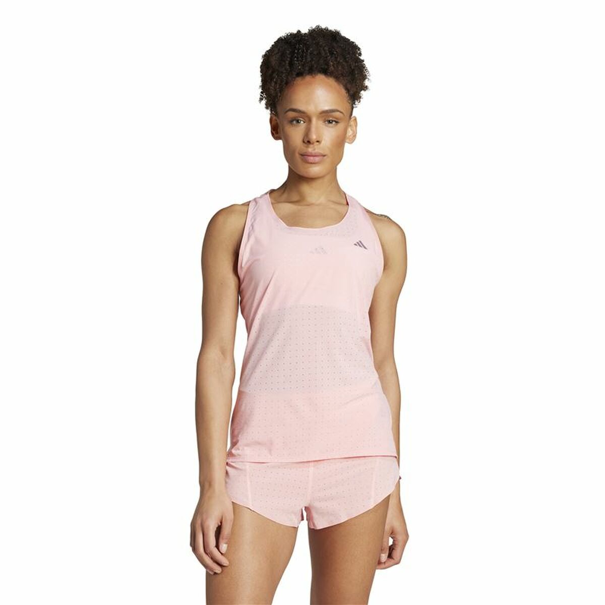 Men’s Short Sleeve T-Shirt Adidas Adizero Pink-4