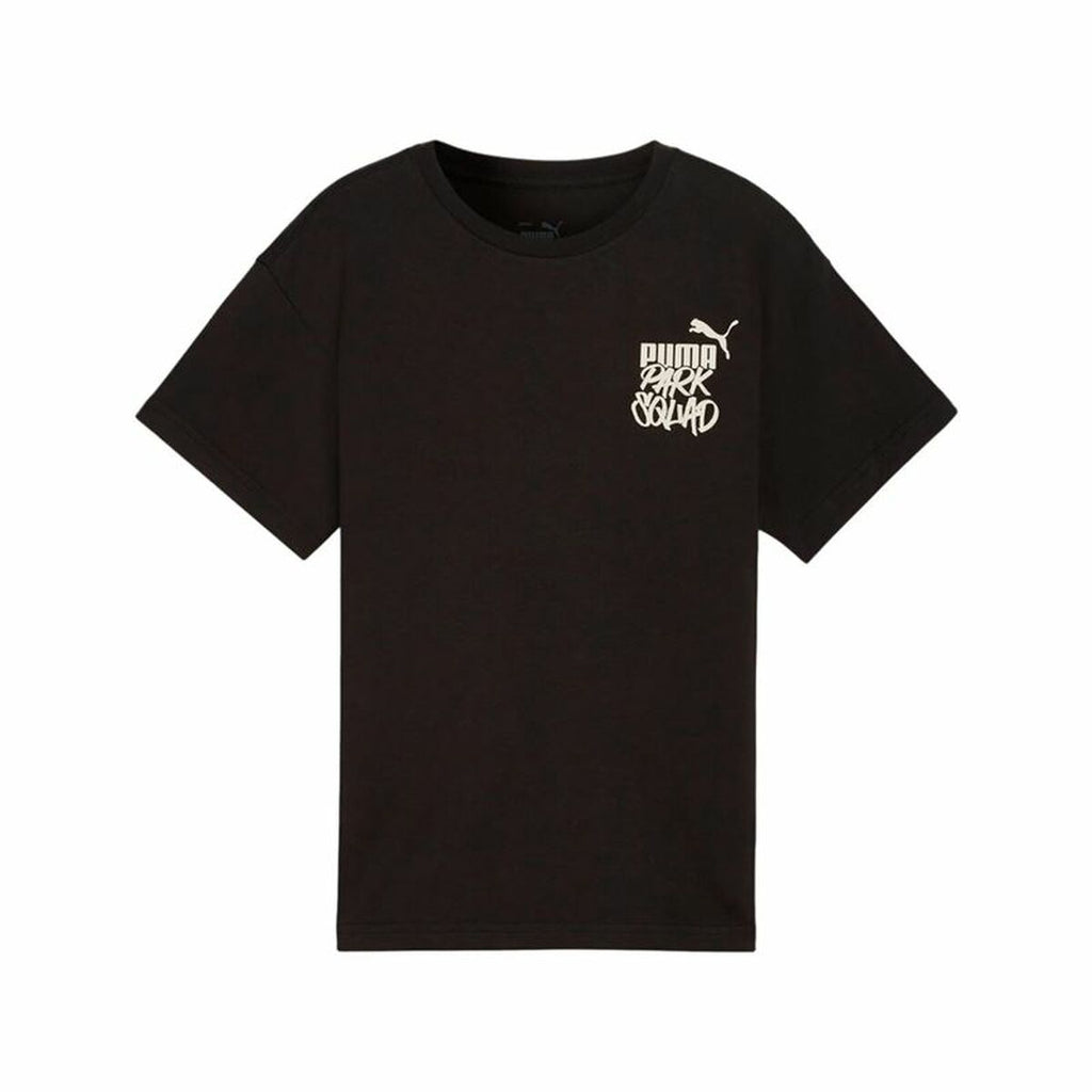 Child's Short Sleeve T-Shirt Puma Essenntials+ Mid 90S Graphic Black-0