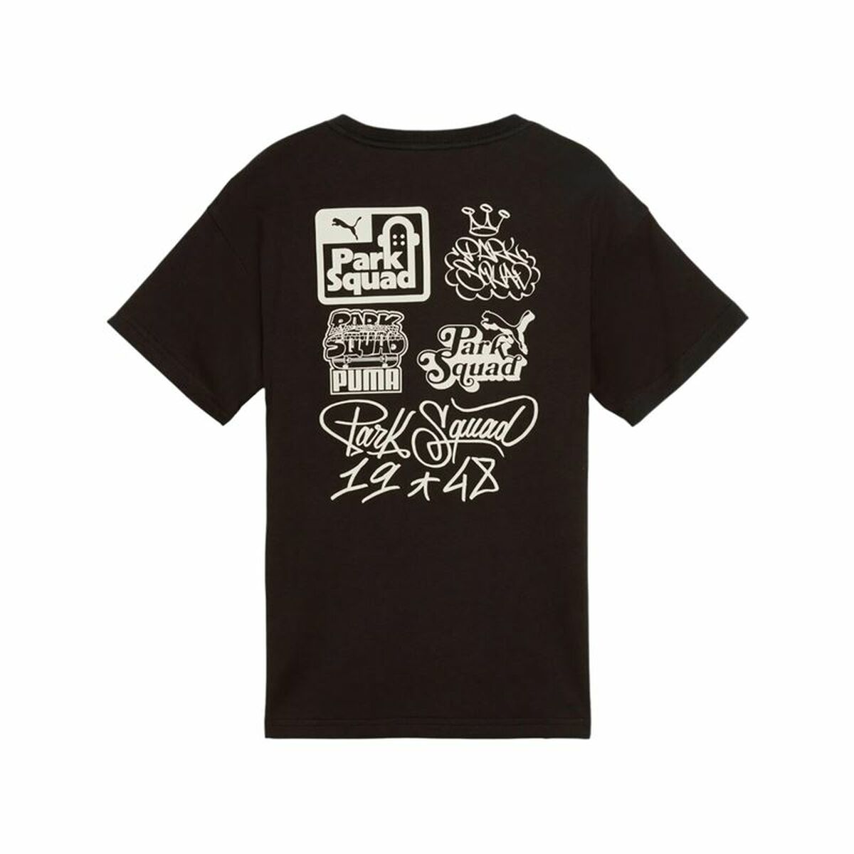 Child's Short Sleeve T-Shirt Puma Essenntials+ Mid 90S Graphic Black-4
