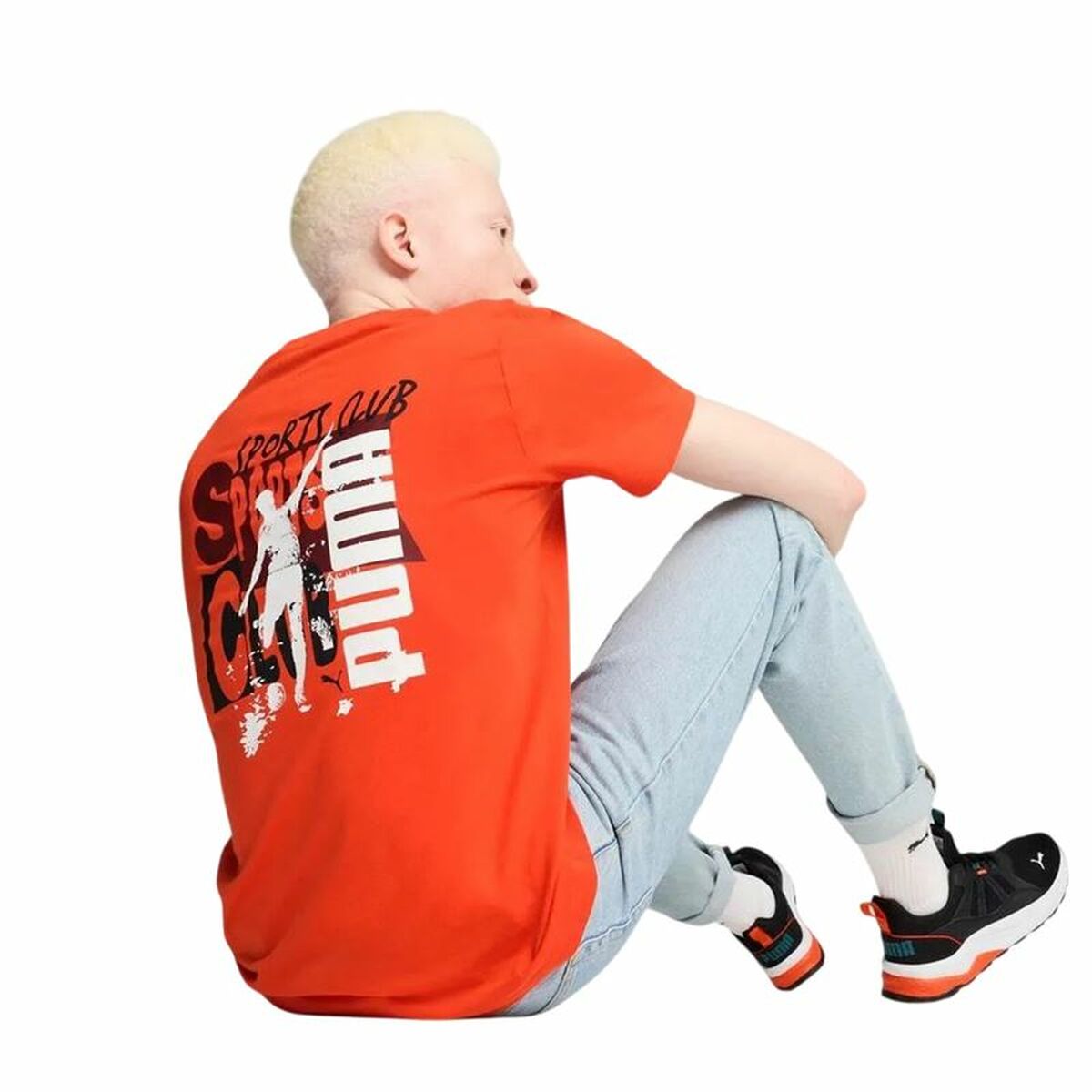 Men’s Short Sleeve T-Shirt Puma Graphics Puma Sports Club Orange-2