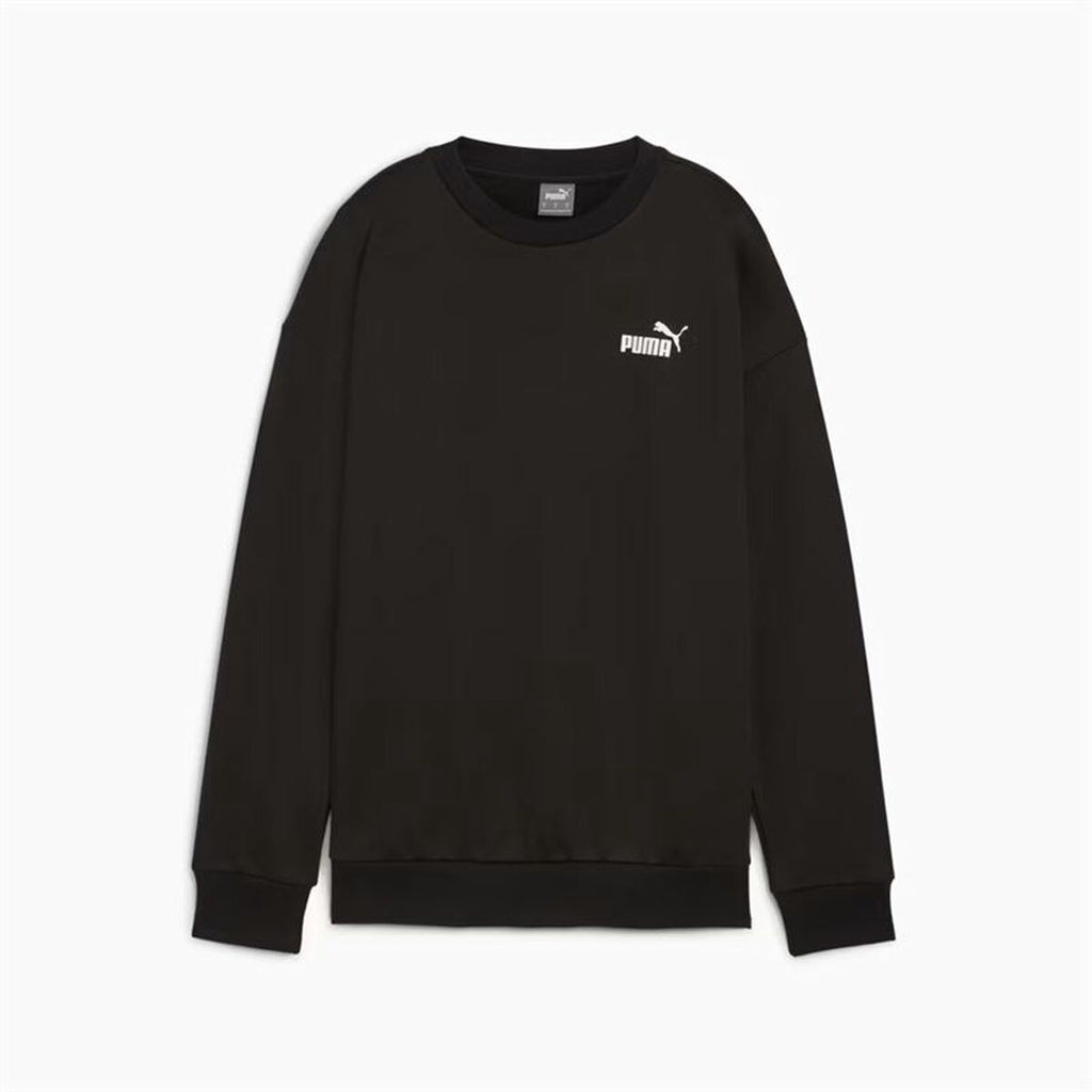 Women’s Sweatshirt without Hood Puma Essentials+ Relaxed Small Logo Crew Fl Black-0