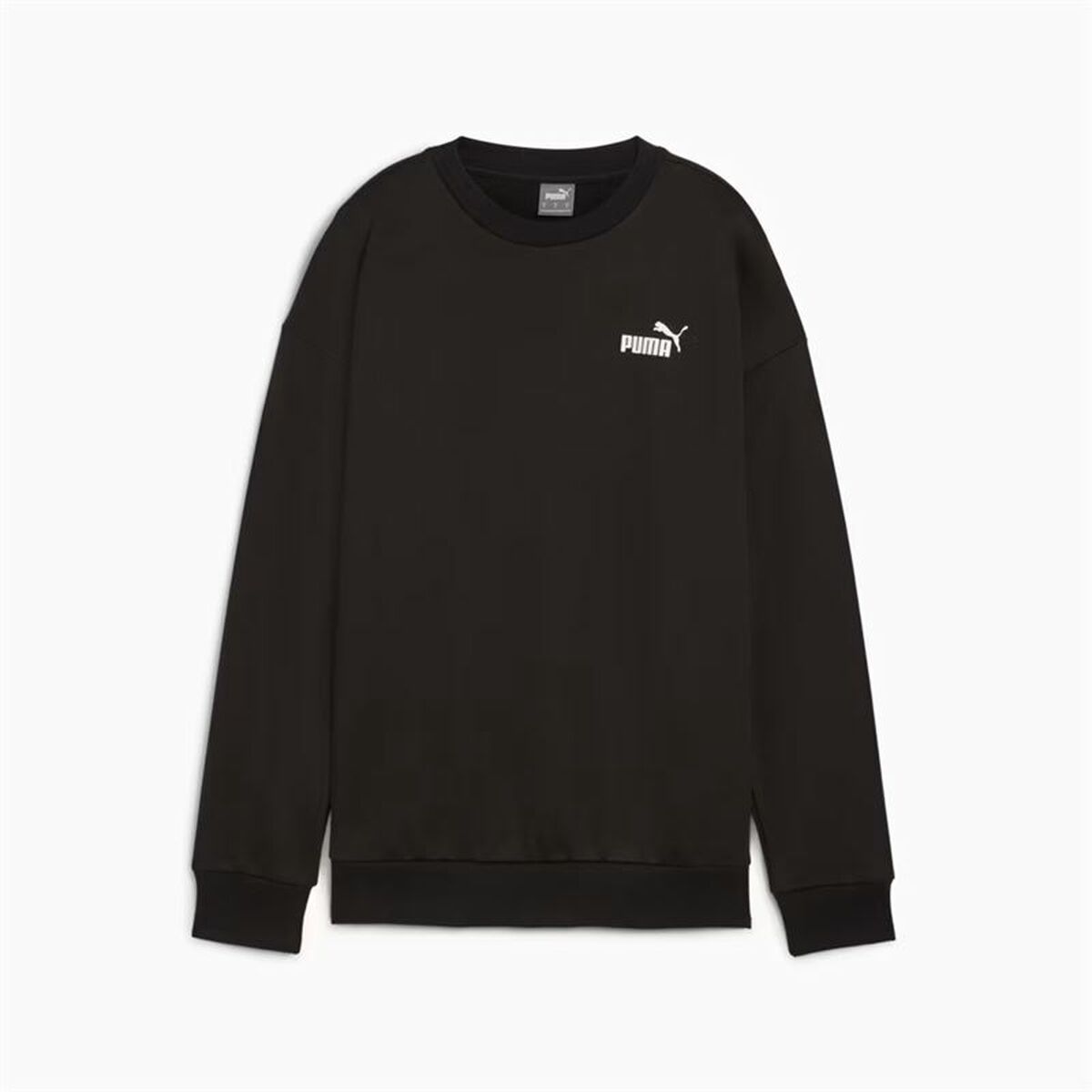 Women’s Sweatshirt without Hood Puma Essentials+ Relaxed Small Logo Crew Fl Black-0