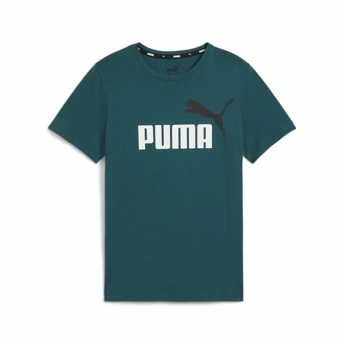 Child's Short Sleeve T-Shirt Puma Ess+ 2 Col Logo-0