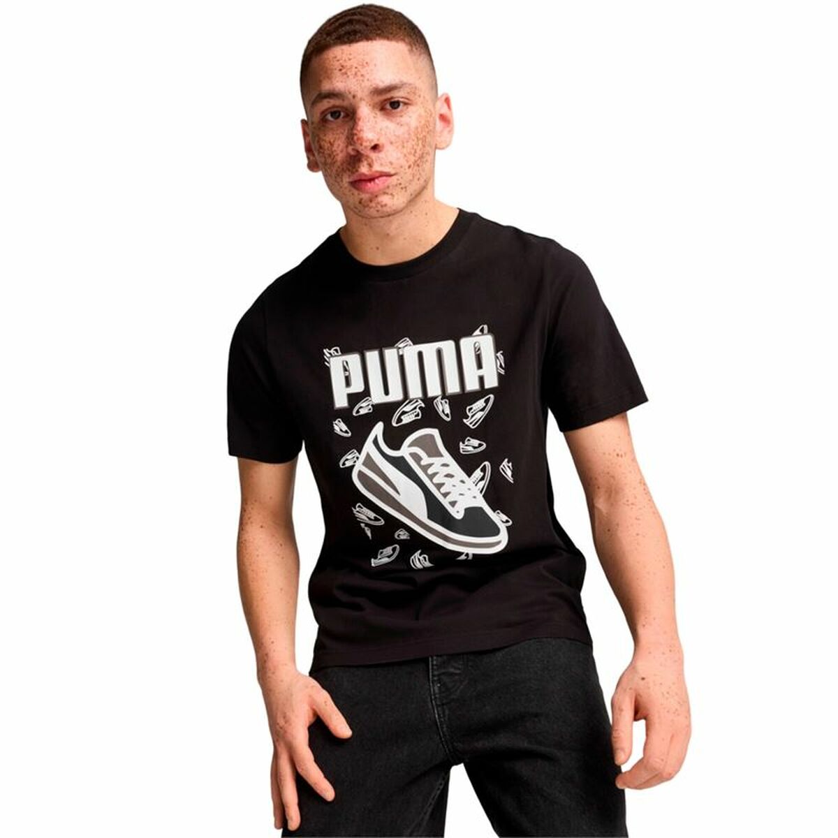 Men’s Short Sleeve T-Shirt Puma Graphics Sneaker-0