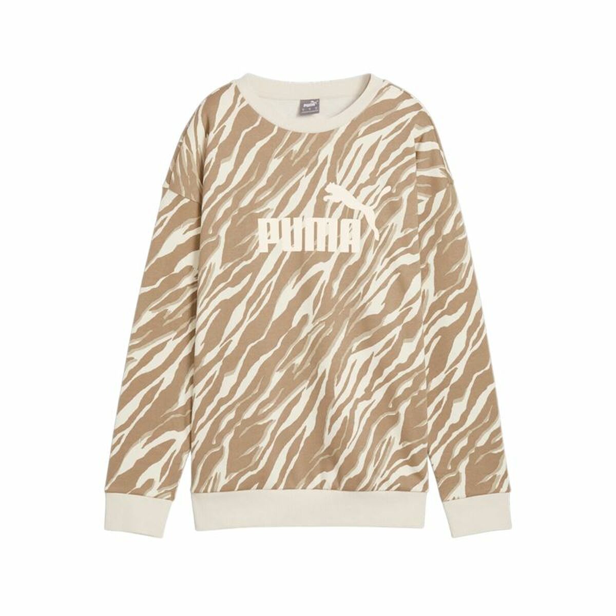 Women’s Sweatshirt without Hood Puma Essentials+ Animal Aop Crew Fl Mujer-0