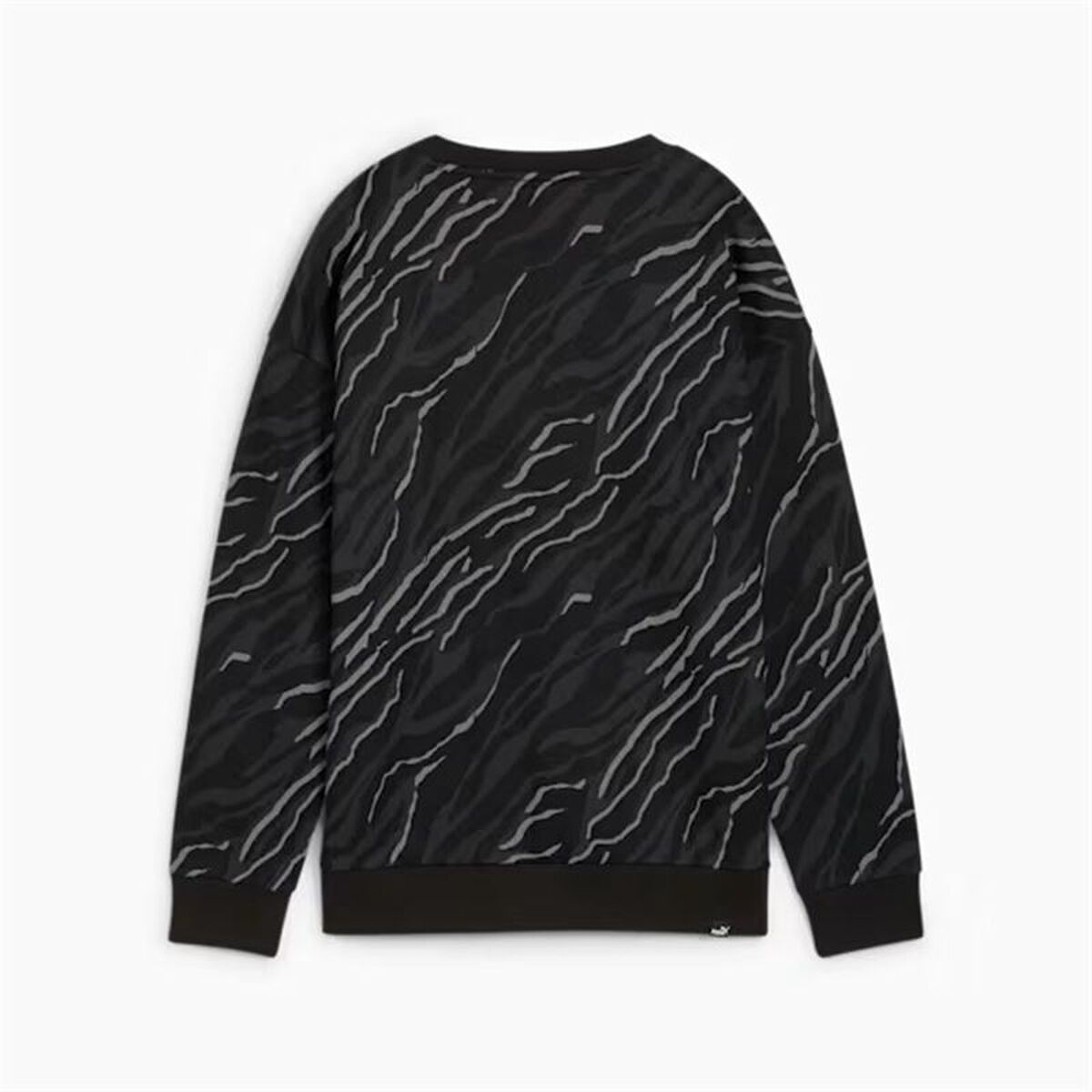 Women’s Sweatshirt without Hood Puma Essentials+ Animal Aop Crew Fl Mujer Black-4