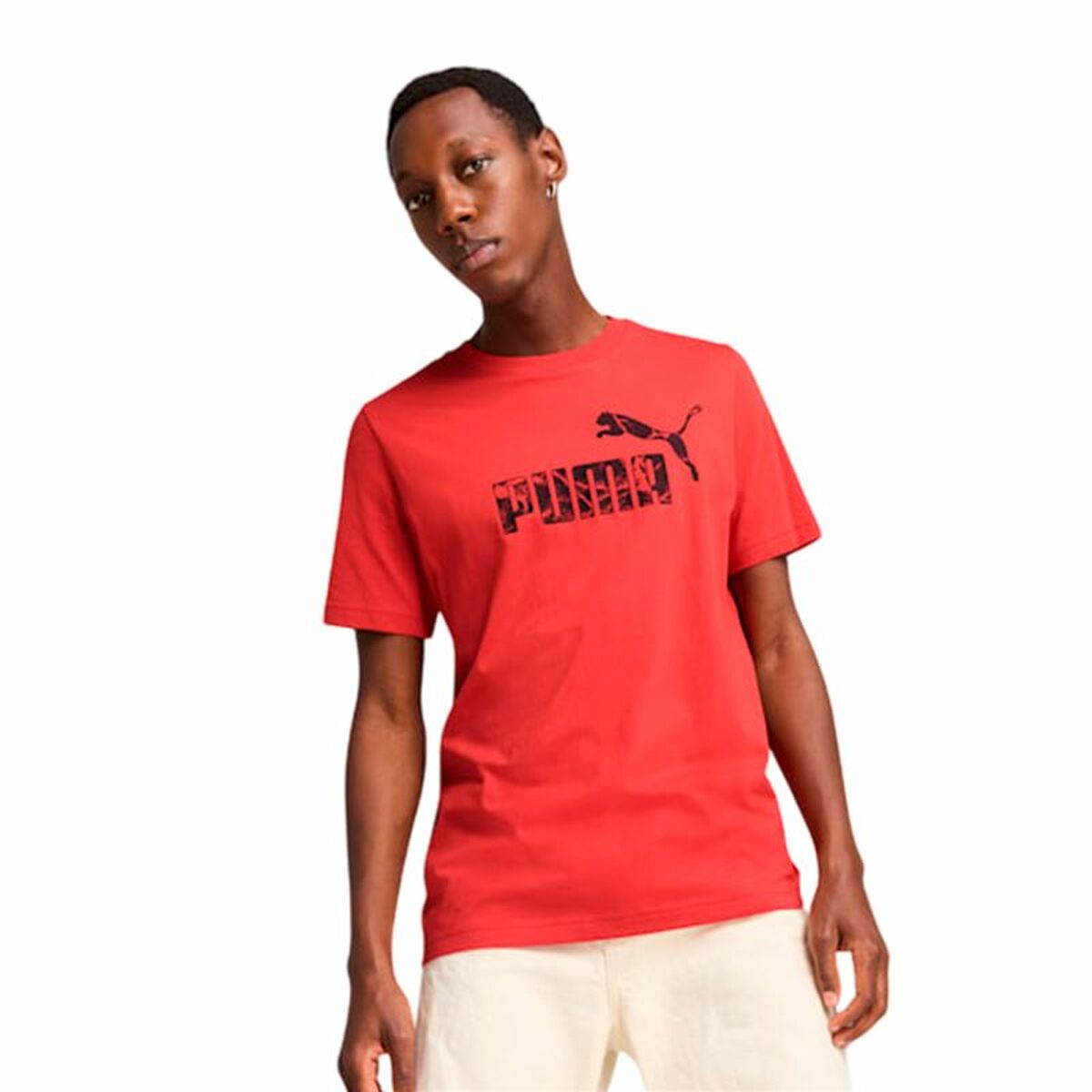 Trousers Puma Essentials Tape Woven Red-2