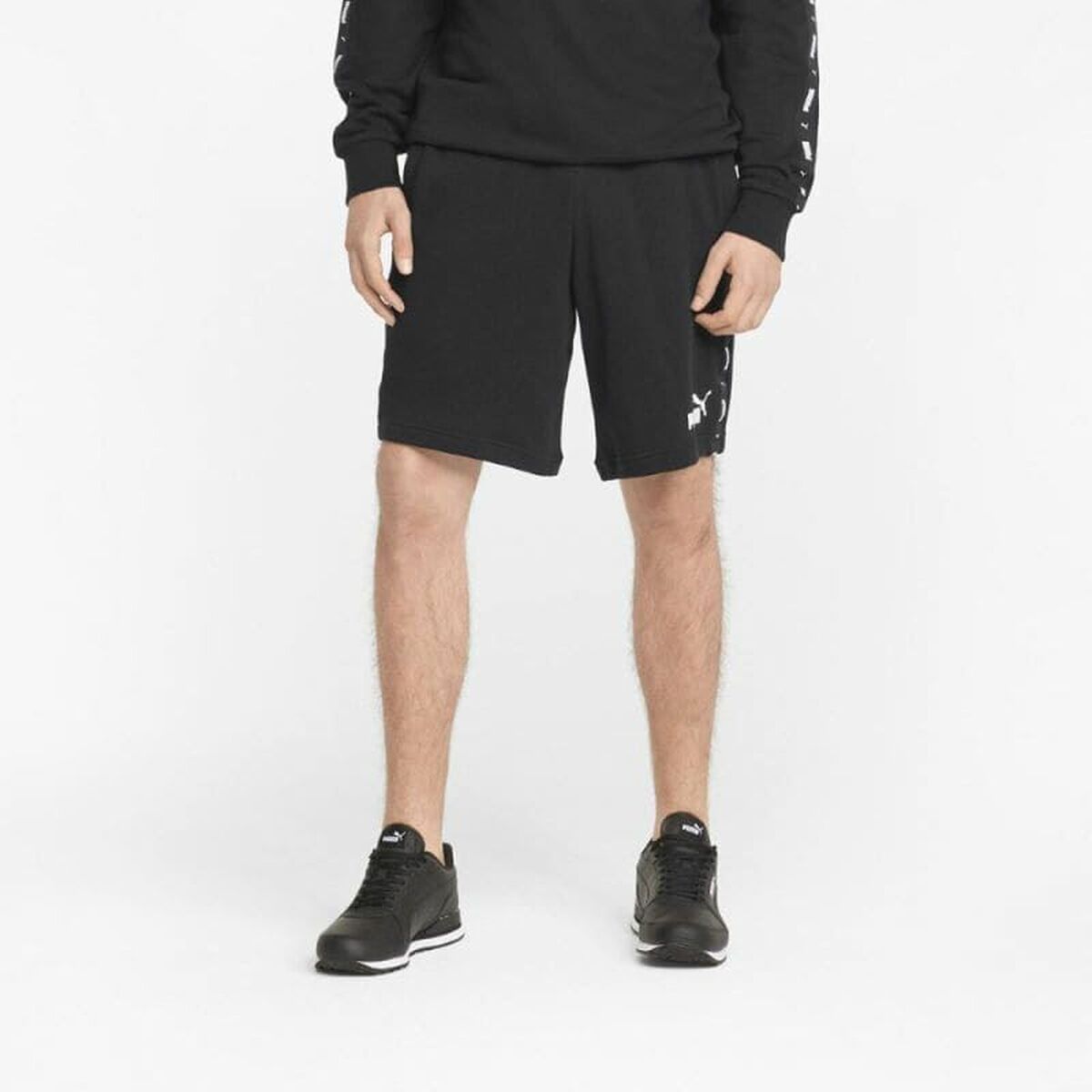 Trousers Puma Essentials Tape Woven Black-2