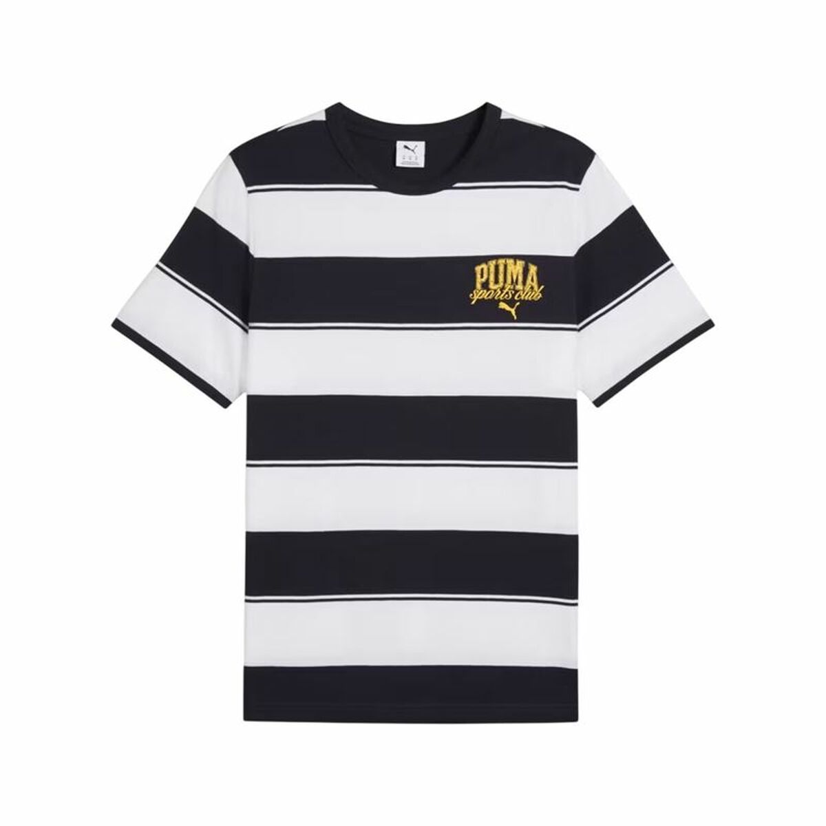 Men’s Short Sleeve T-Shirt Puma Class Striped T Navy Blue-0