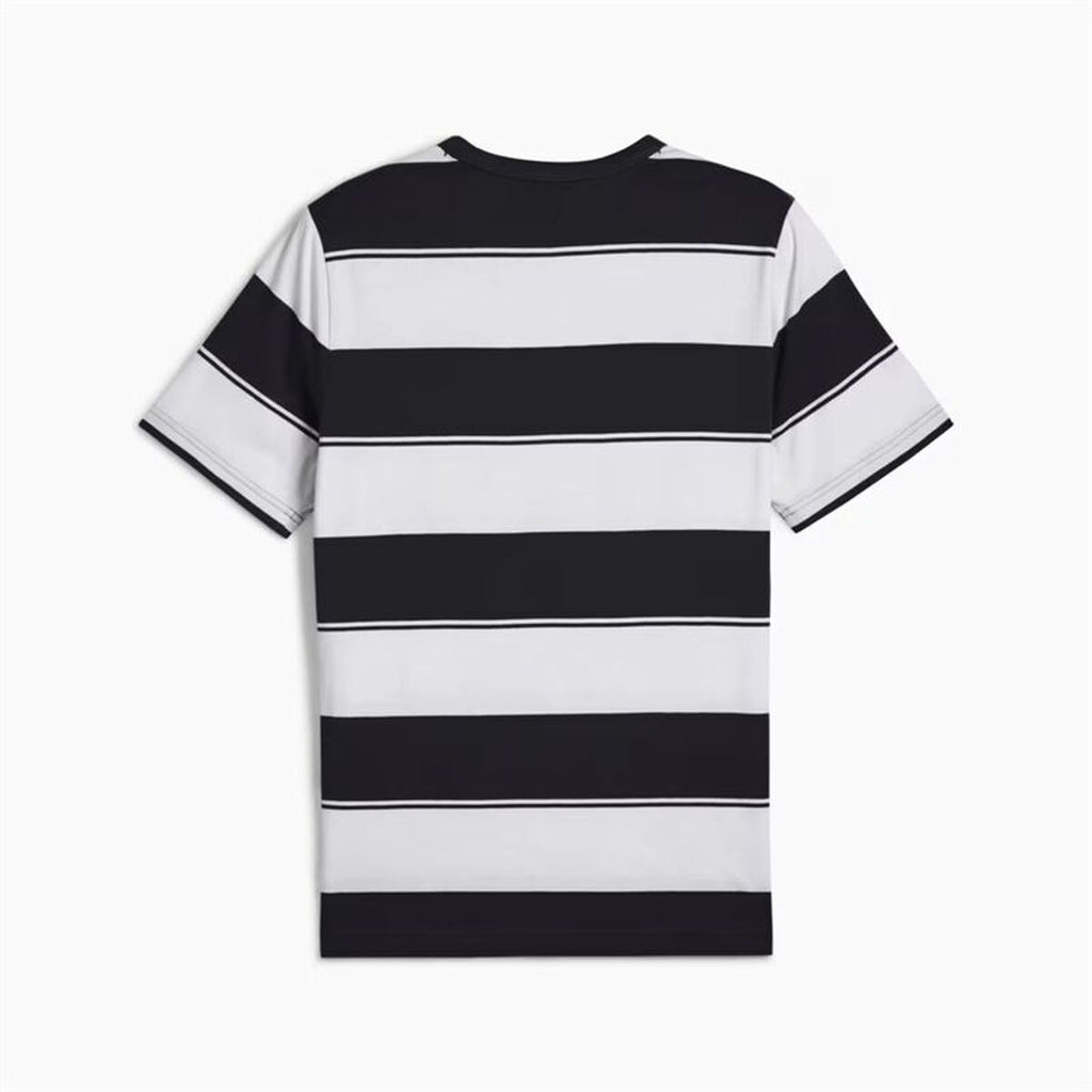 Men’s Short Sleeve T-Shirt Puma Class Striped T Navy Blue-2