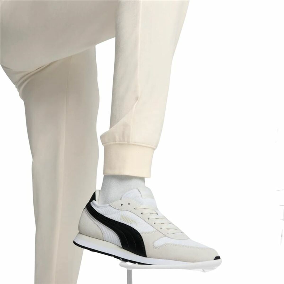 Trousers Puma Essentials Elevated TR White Natural-2