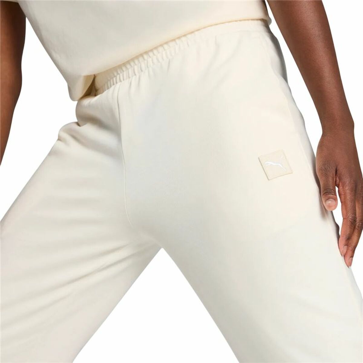 Trousers Puma Essentials Elevated TR White Natural-1