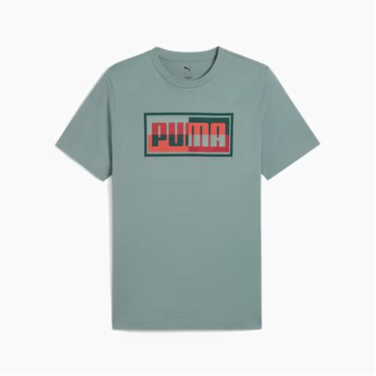 Men’s Short Sleeve T-Shirt Puma Graphics Blue Green-0
