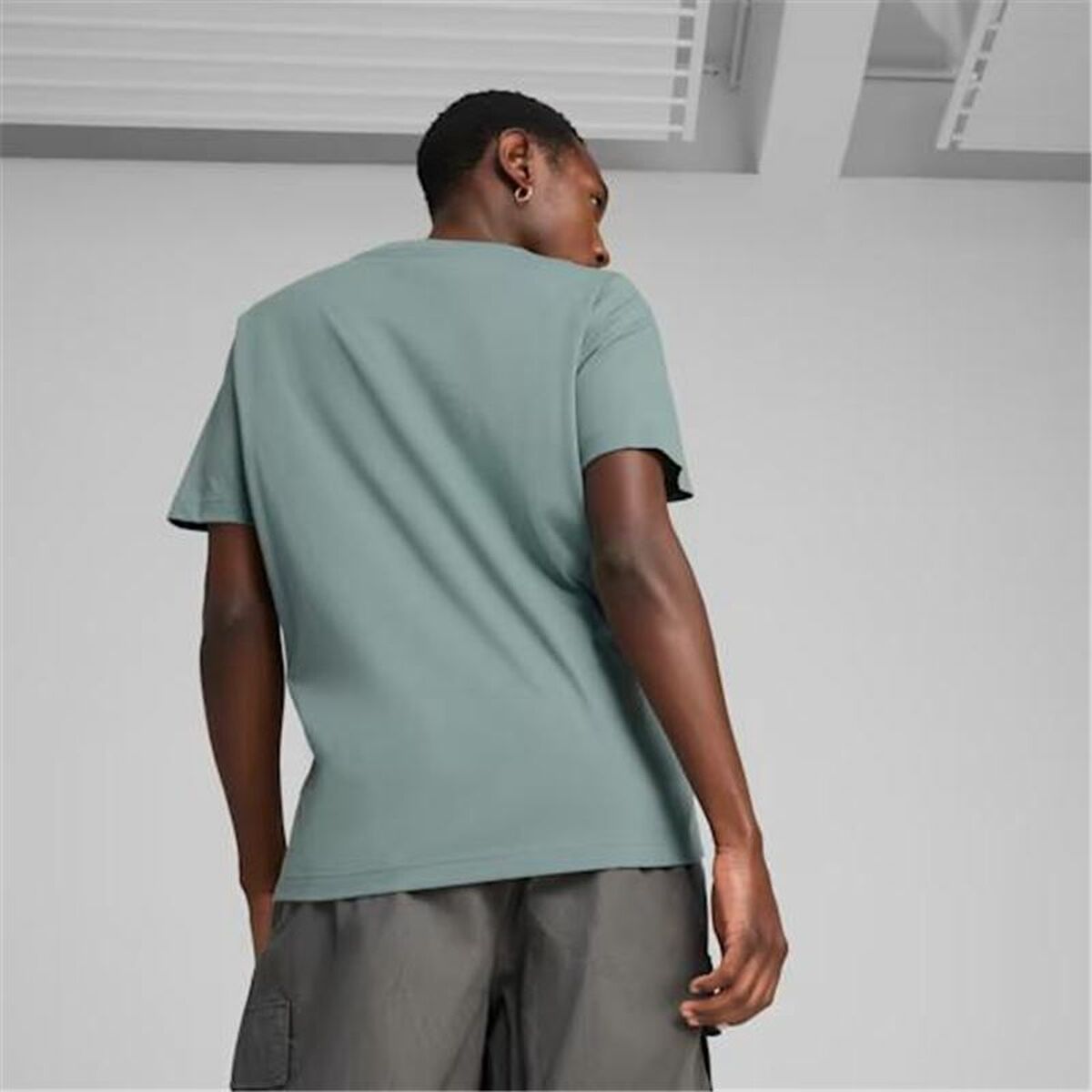 Men’s Short Sleeve T-Shirt Puma Graphics Blue Green-2