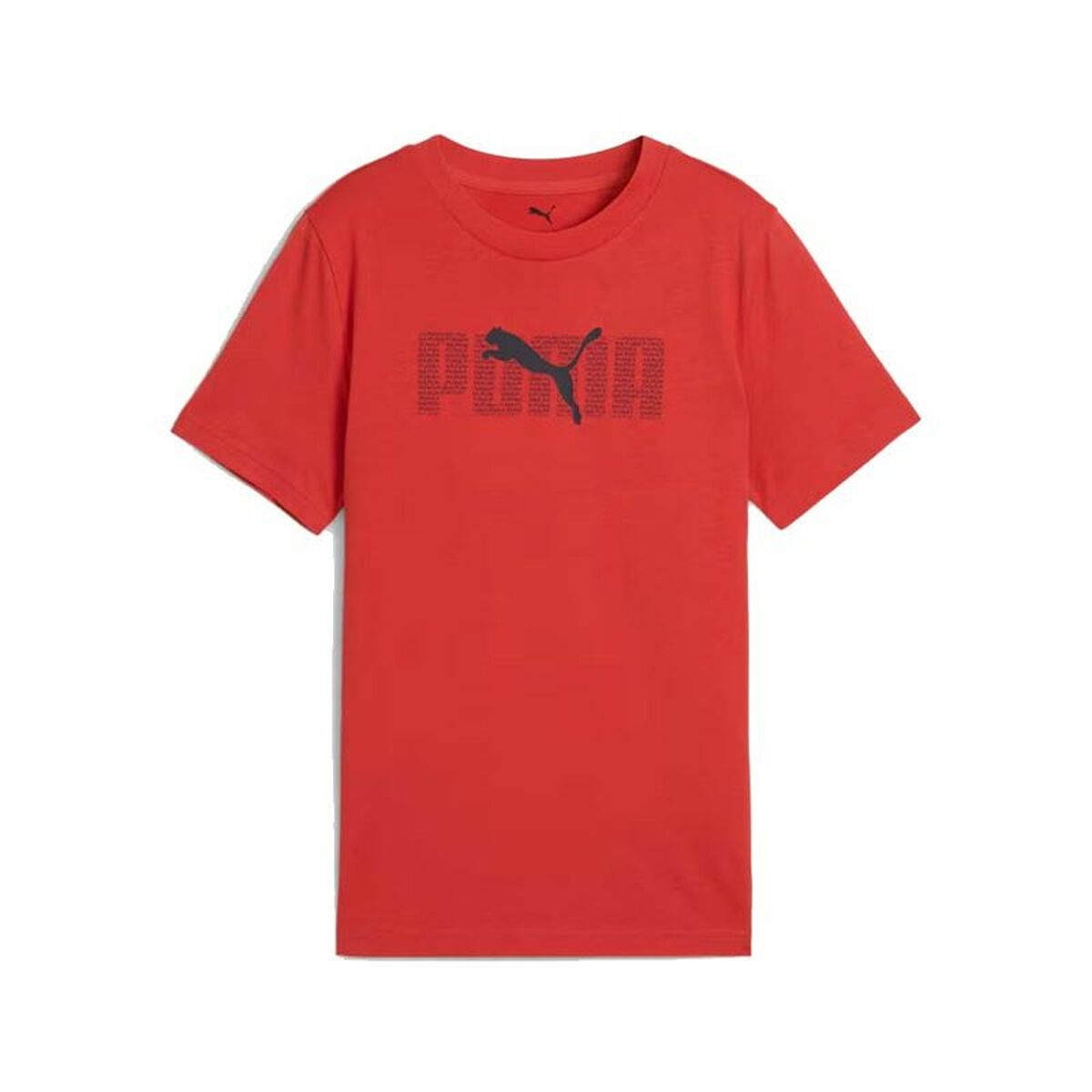 Child's Short Sleeve T-Shirt Puma Essentials Logo Lab B Red-0