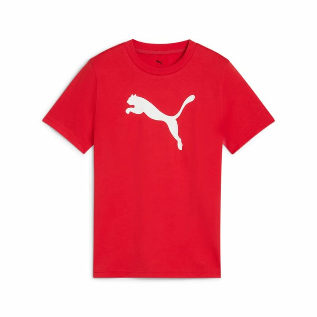 Child's Short Sleeve T-Shirt Puma Essentials Cat Red-0