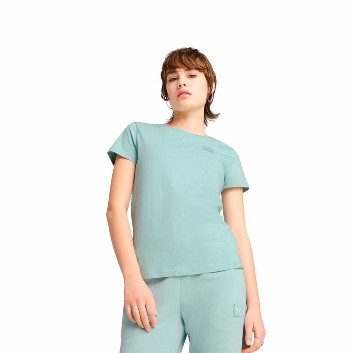 Women’s Short Sleeve T-Shirt Puma Essentials  Blue Sky blue-3