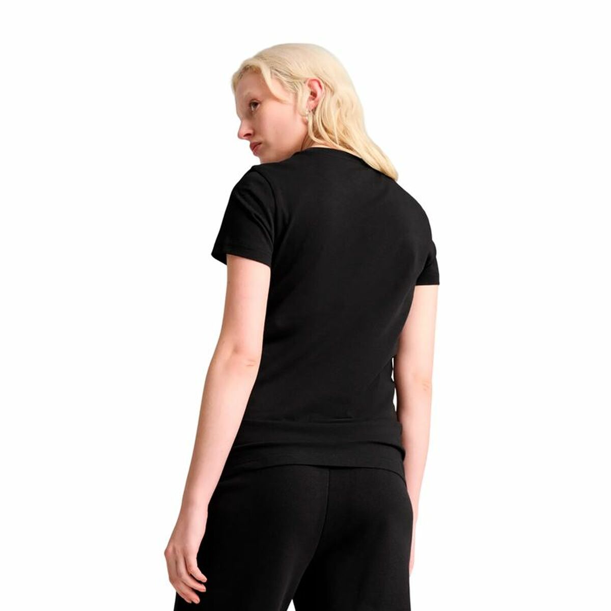 Women’s Short Sleeve T-Shirt Puma Essentials Metallic Black-2