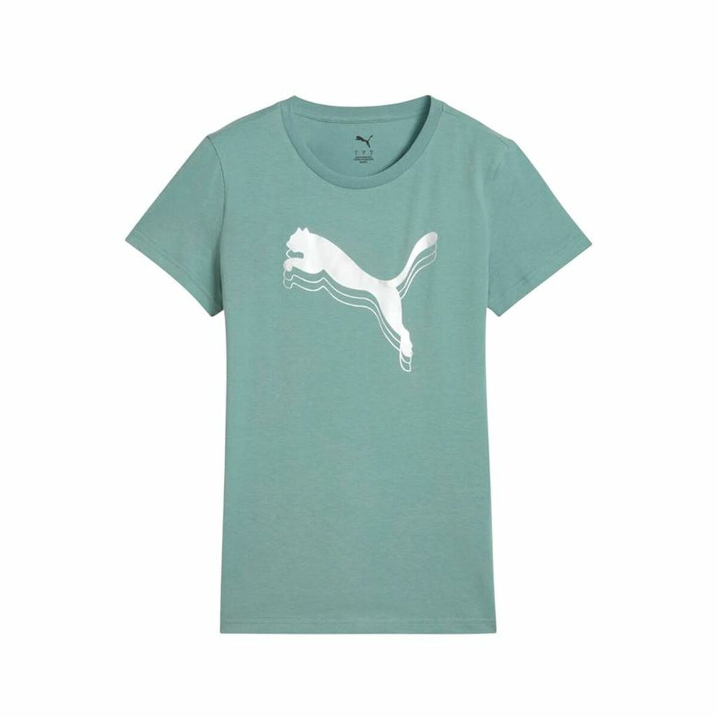 Women’s Short Sleeve T-Shirt Puma Essentials MetallicGreen Moonetalli-0