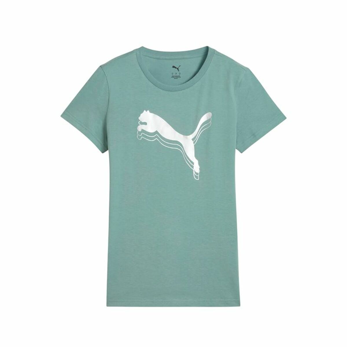Women’s Short Sleeve T-Shirt Puma Essentials MetallicGreen Moonetalli-0