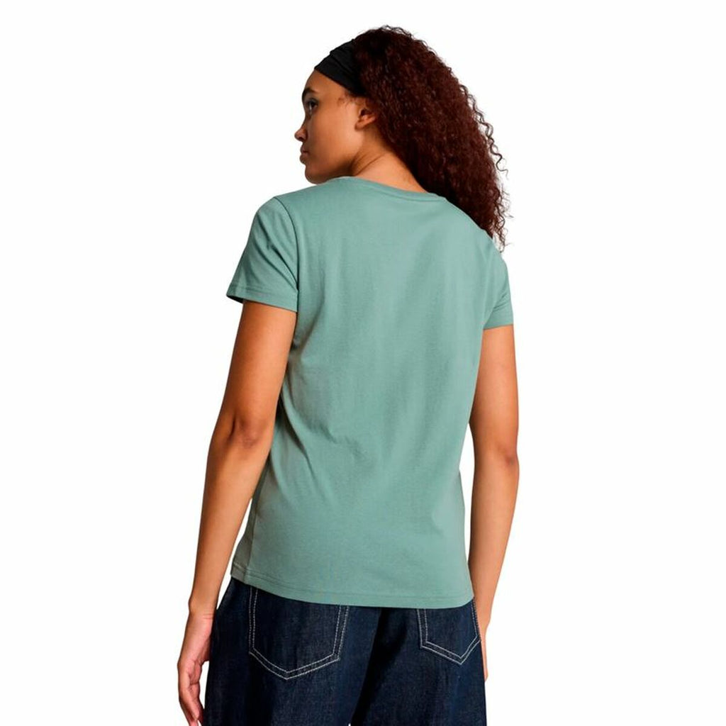 Women’s Short Sleeve T-Shirt Puma Essentials MetallicGreen Moonetalli-2