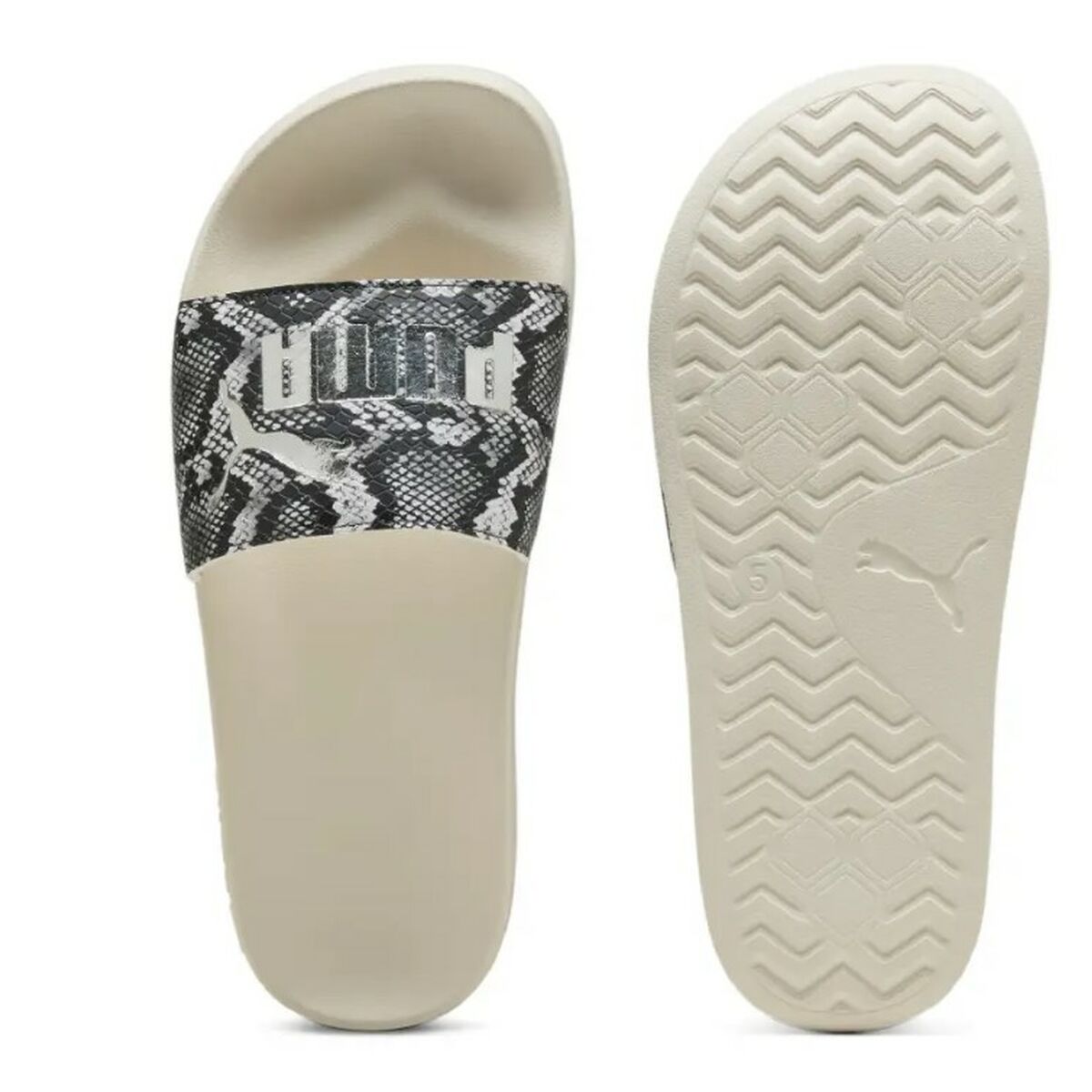 Women's Flip Flops Puma Leadcat 2.0 Snake Chic SS25 400680 02 Beige-0