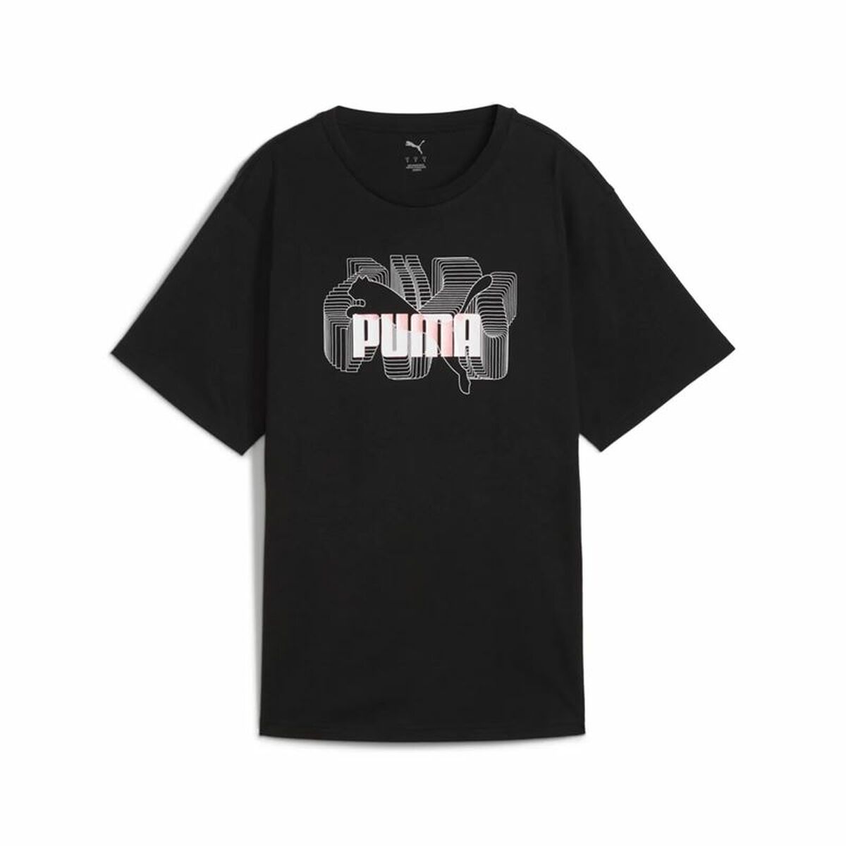 Women’s Short Sleeve T-Shirt Puma  Graphics Stacked-0