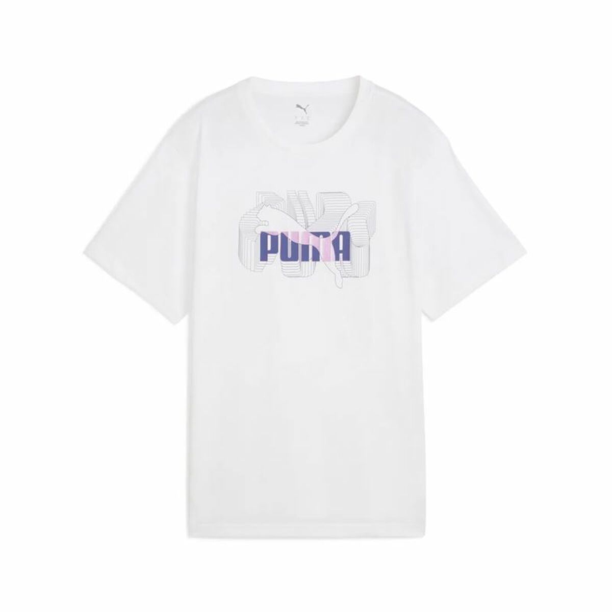 Women’s Short Sleeve T-Shirt Puma  Graphics Stacked-0