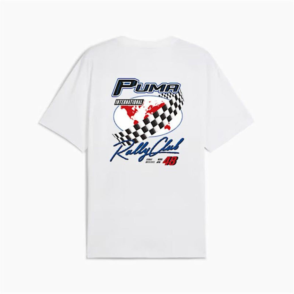 Men’s Short Sleeve T-Shirt Puma Graphics Moto Flag White-2