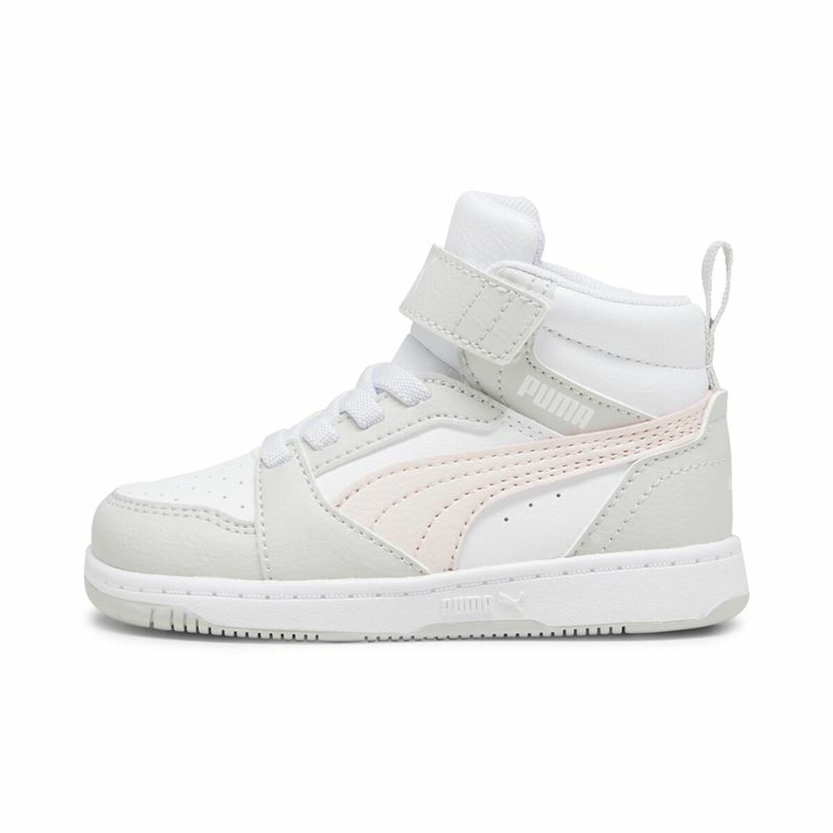 Children’s Casual Trainers Puma Rebound V6 Mid Infantil White-0