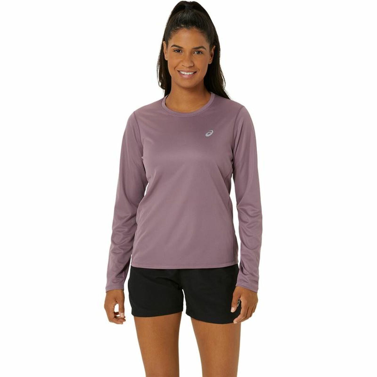 Women’s Long Sleeve Shirt Asics Core Ls Top Pink Plum-0