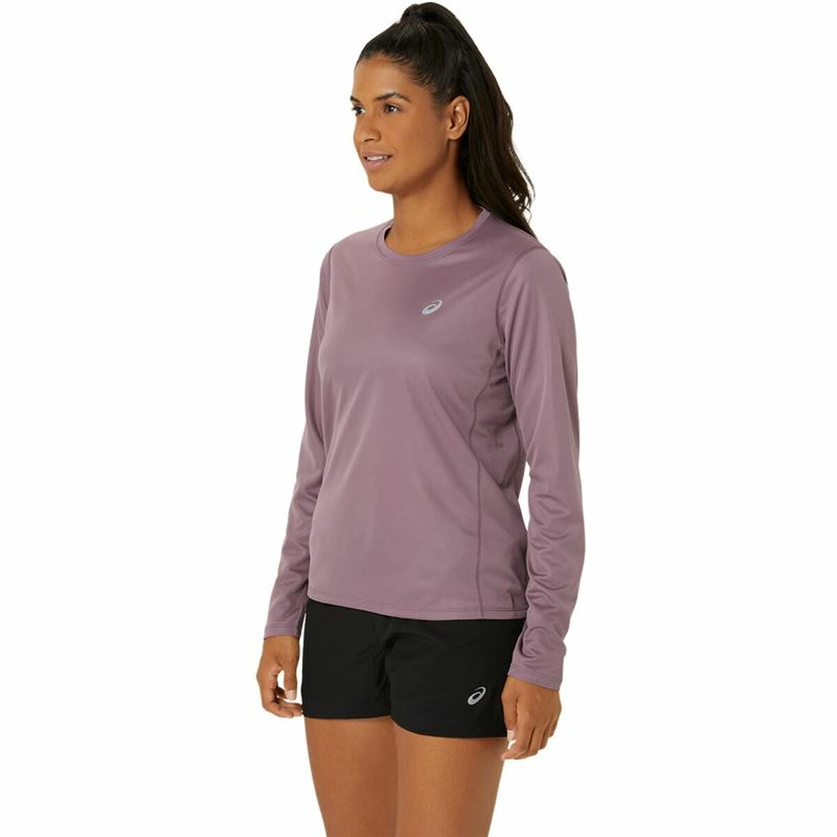 Women’s Long Sleeve Shirt Asics Core Ls Top Pink Plum-4