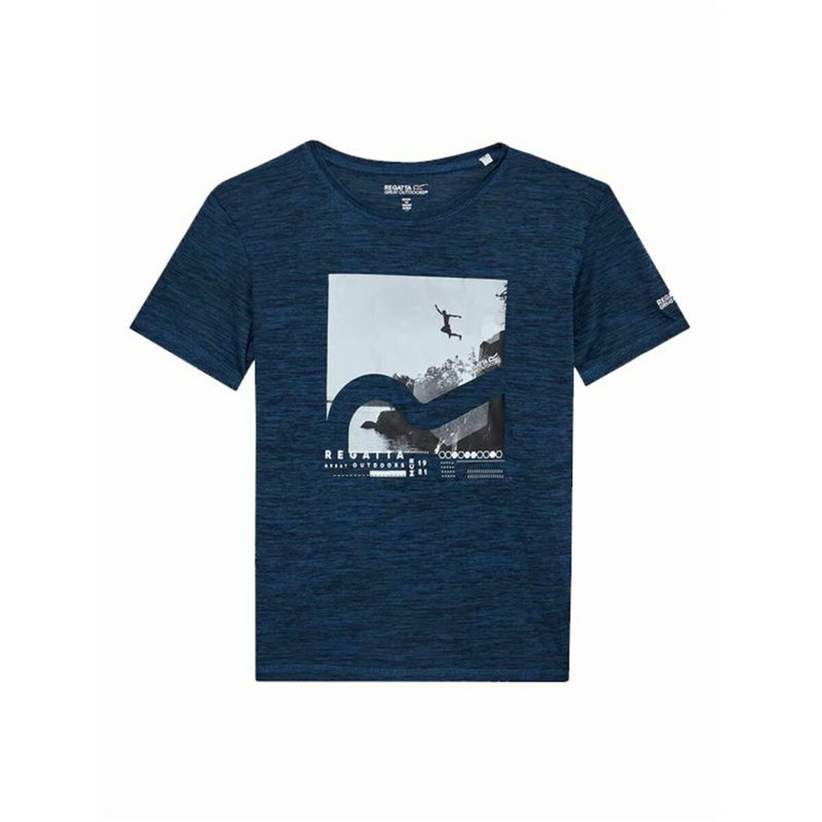 Children’s Short Sleeve T-Shirt Regatta Alvarado VII Bluewingmarl Blue-0