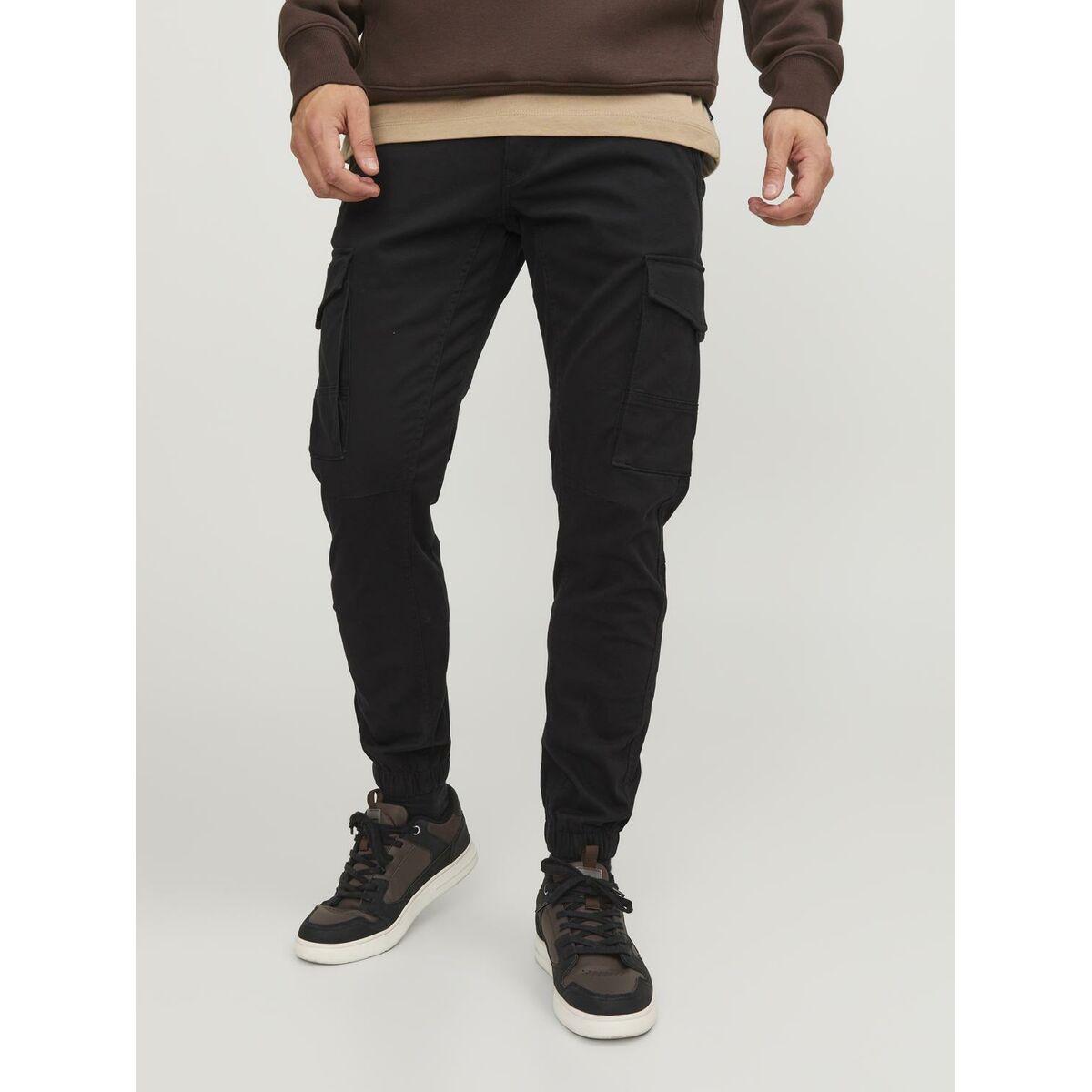 Trousers Jack & Jones JPSTPAUL JJFLAKE CARGO NOOS 12139912 Black-4