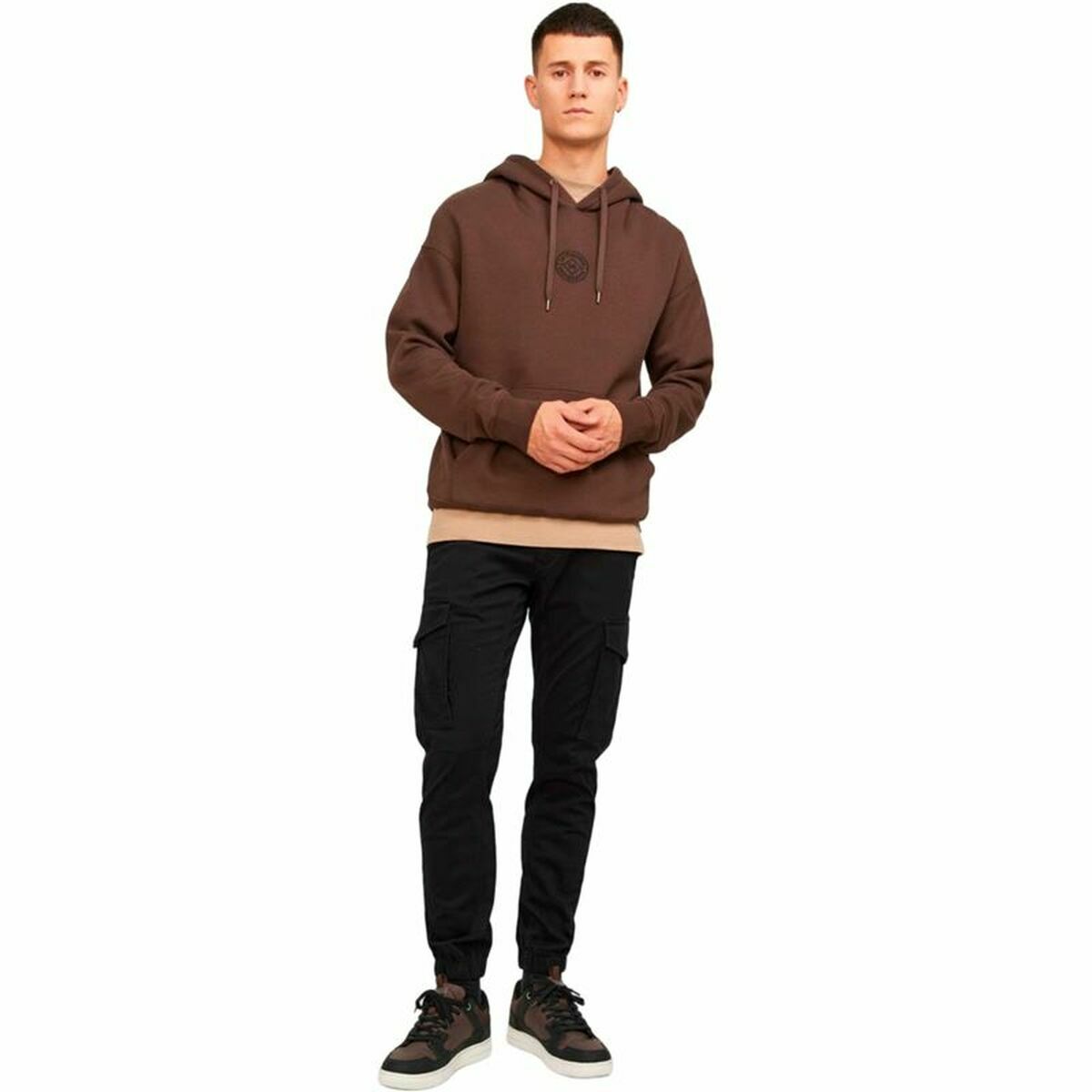 Trousers Jack & Jones JPSTPAUL JJFLAKE CARGO NOOS 12139912 Black-1