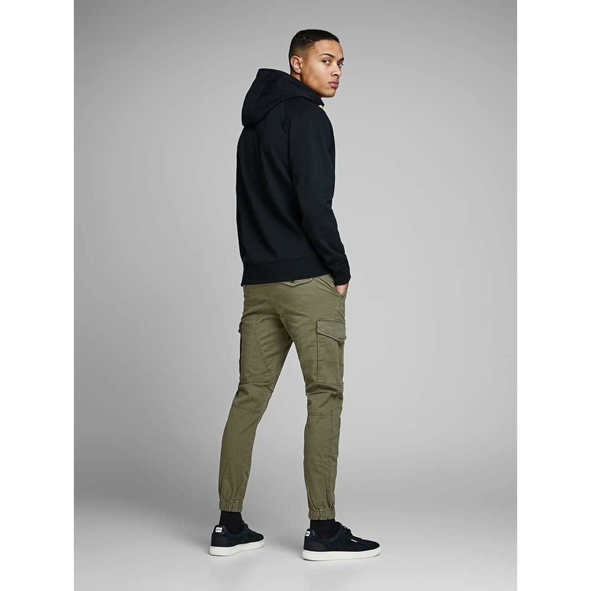Trousers Jack & Jones JPSTPAUL FLAKE CARGO 12141844 Green-19