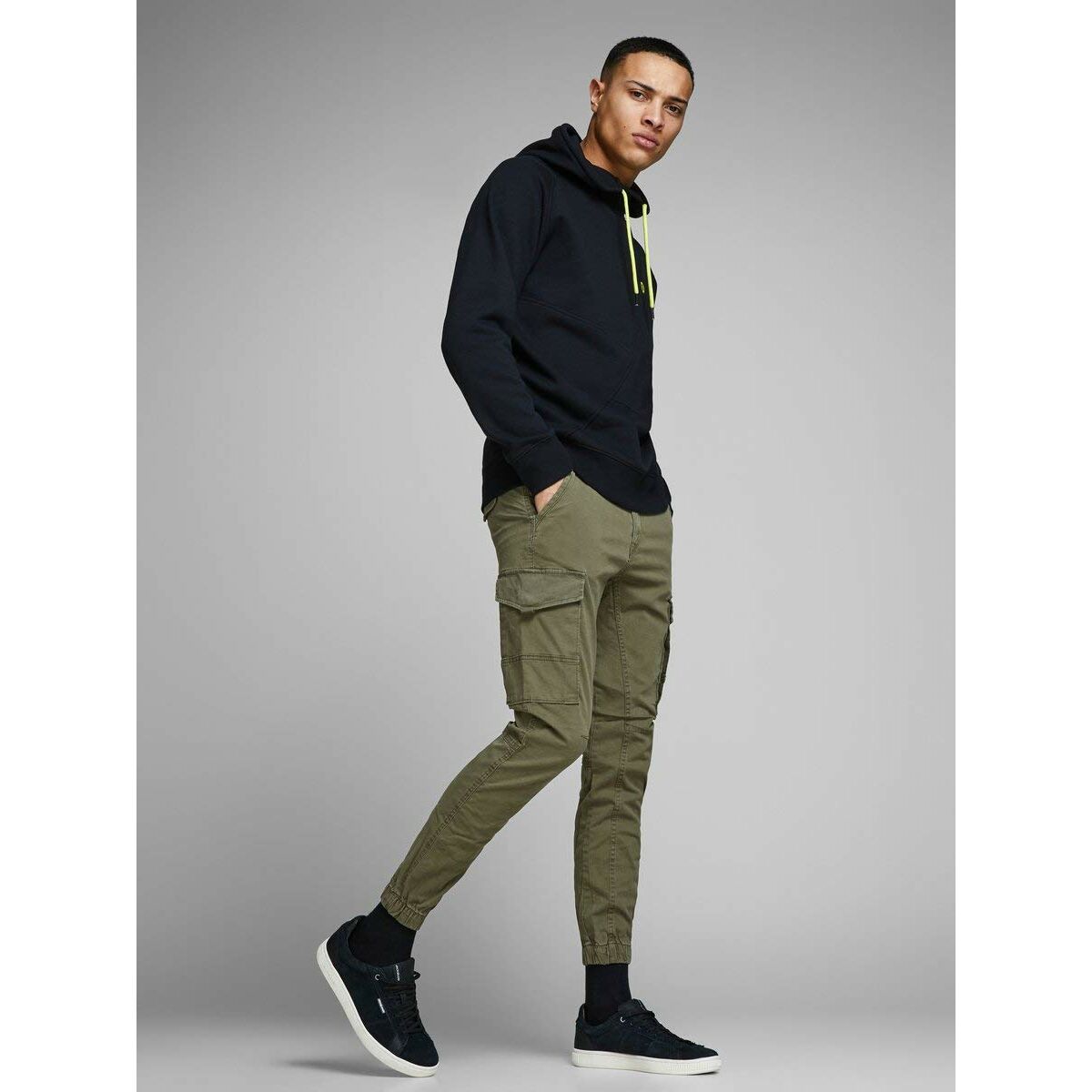 Trousers Jack & Jones JPSTPAUL FLAKE CARGO 12141844 Green-7