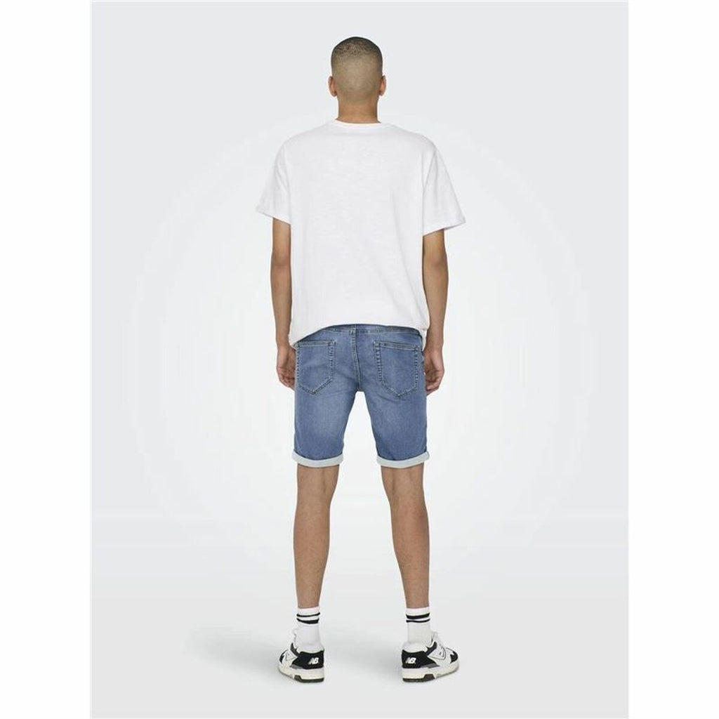 Men's Denim Shorts Only & Sons Onsply 8584 Blue Denim Blue-5
